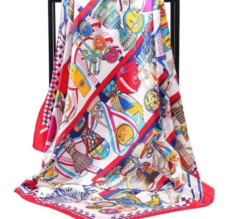 New Arrival Fashion Women large soft satin scarf /